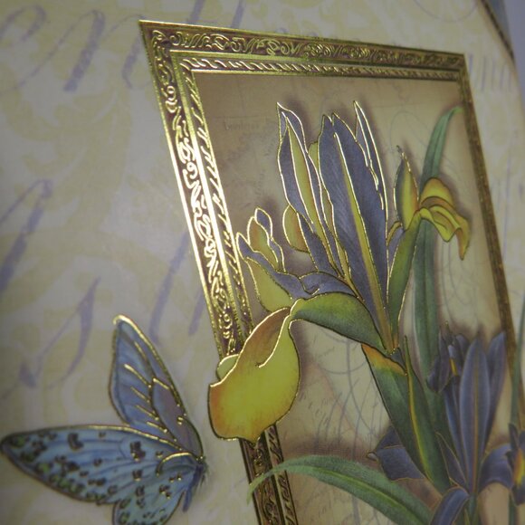 Faux Book Storage Box DOUBLE SIDED Lilly Flowers Magnetic closure - Picture 9 of 12